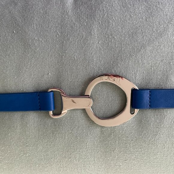 Blue Extendable Belt Silver Clasp Chico's - Picture 2 of 3